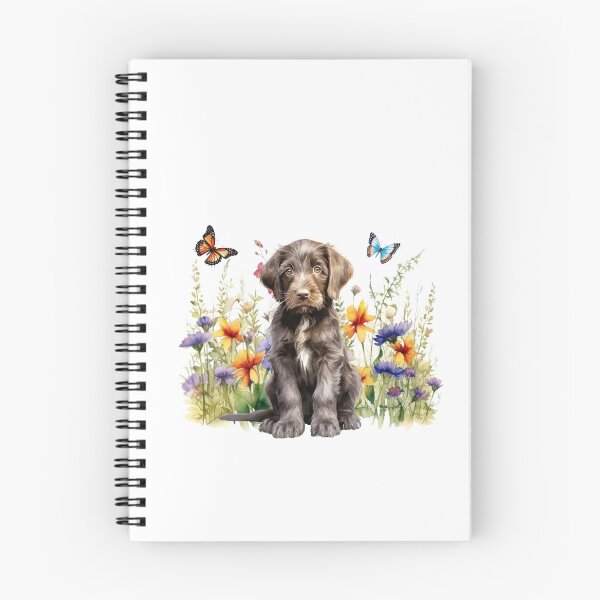 Item preview, German Wirehaired Pointer Puppy With Spring Flowers designed and sold by TheAnimalZ00.