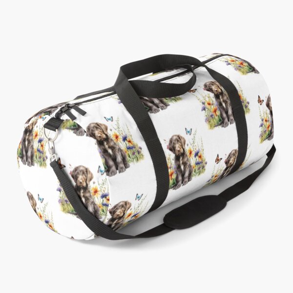 Item preview, German Wirehaired Pointer Puppy With Spring Flowers designed and sold by TheAnimalZ00.