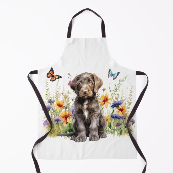 Item preview, German Wirehaired Pointer Puppy With Spring Flowers designed and sold by TheAnimalZ00.