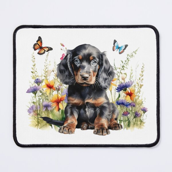 Item preview, Gordon Setter Puppy With Spring Flowers designed and sold by TheAnimalZ00.