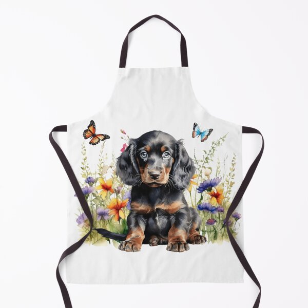 Item preview, Gordon Setter Puppy With Spring Flowers designed and sold by TheAnimalZ00.