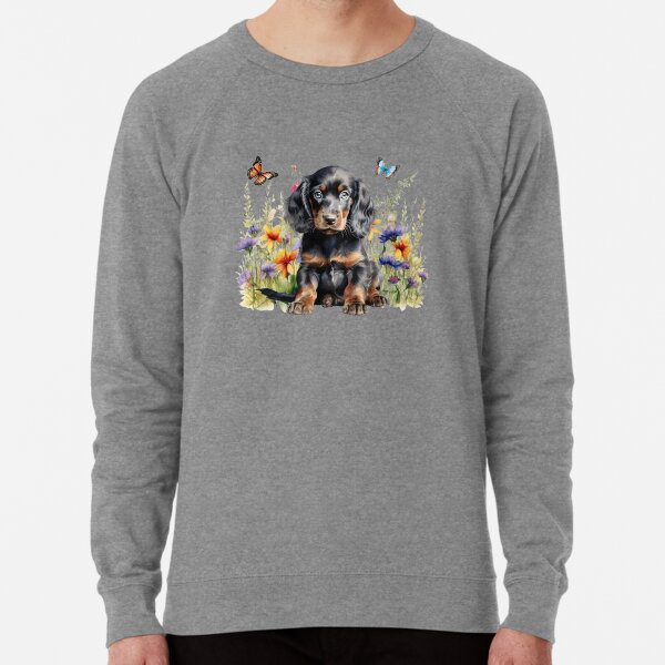 Item preview, Gordon Setter Puppy With Spring Flowers designed and sold by TheAnimalZ00.