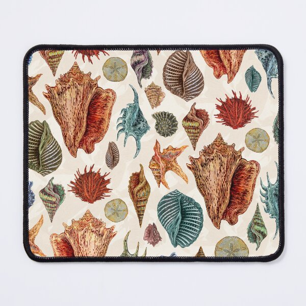 Item preview, At The Beach Seashells on White Sand designed and sold by Silver Steer Design.
