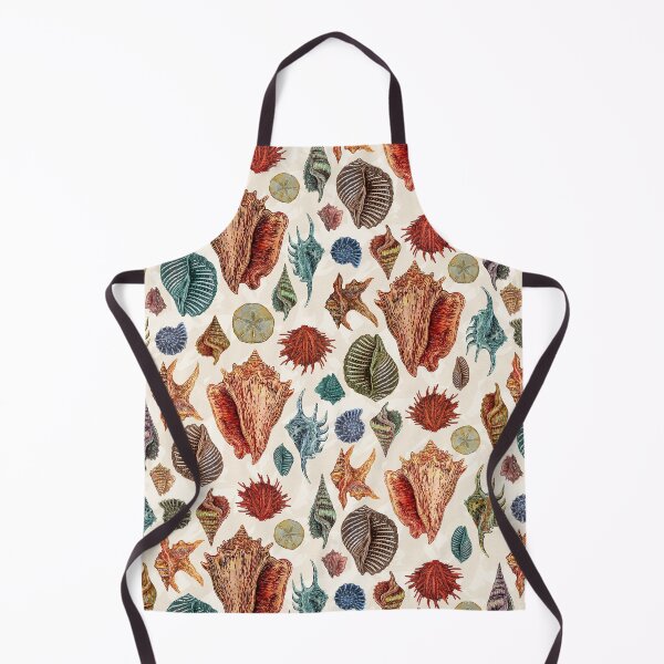 Item preview, At The Beach Seashells on White Sand designed and sold by Silver Steer Design.