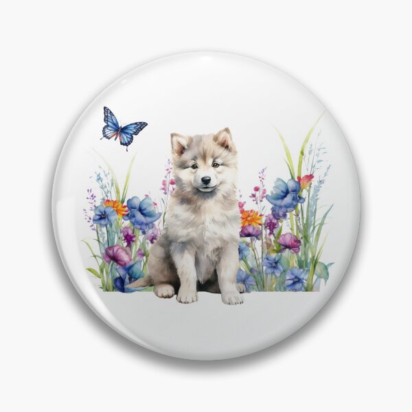 Item preview, Greenland Puppy With Spring Flowers designed and sold by TheAnimalZ00.