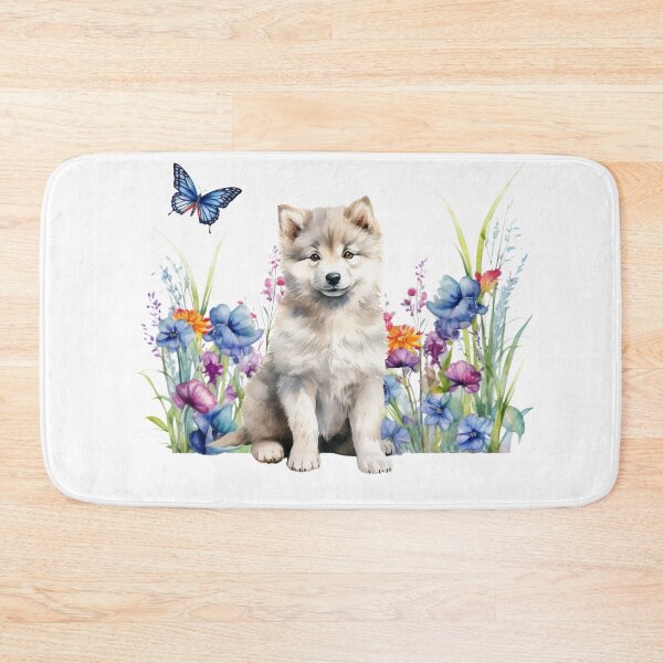 Item preview, Greenland Puppy With Spring Flowers designed and sold by TheAnimalZ00.