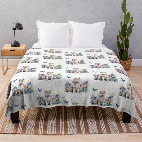 Item preview, Greenland Puppy With Spring Flowers designed and sold by TheAnimalZ00.