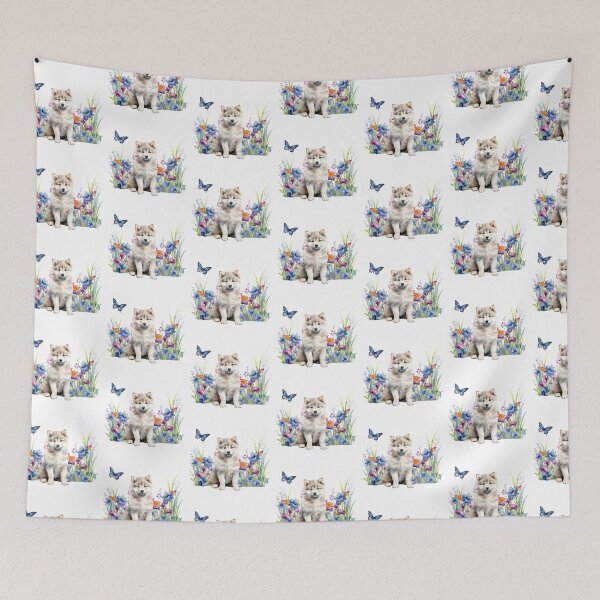 Item preview, Greenland Puppy With Spring Flowers designed and sold by TheAnimalZ00.