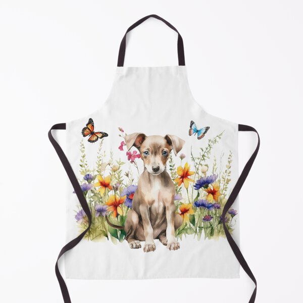 Artikelvorschau, Windhund-Welpe mit Frühlingsblumen entworfen und verkauft von TheAnimalZ00.