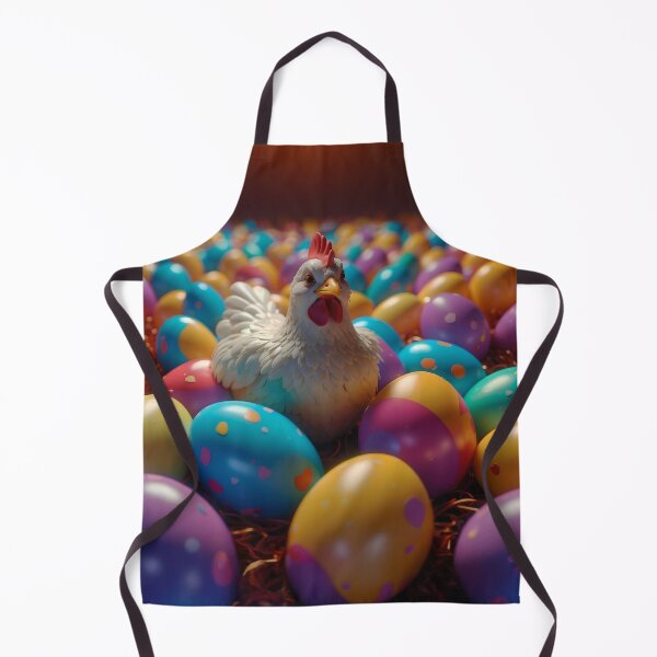 Item preview, Easter chicken hen in colorful eggs designed and sold by SassyArtistry.