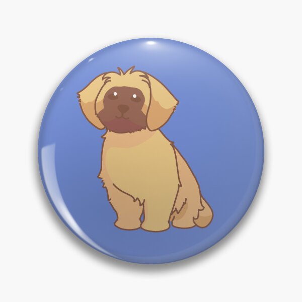 Item preview, Simple black mask gold Shih Tzu sitting down designed and sold by PupBubble Art.