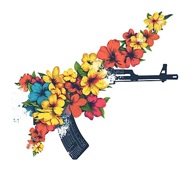 Artwork thumbnail, Flower Gun (AK-47) by General-Rascal