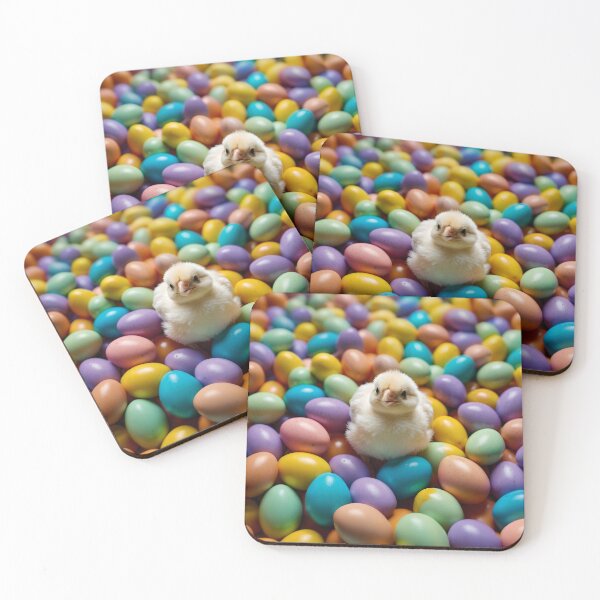 Item preview, Adorable cute easter chicken playing in cute colorful eggs designed and sold by SassyArtistry.