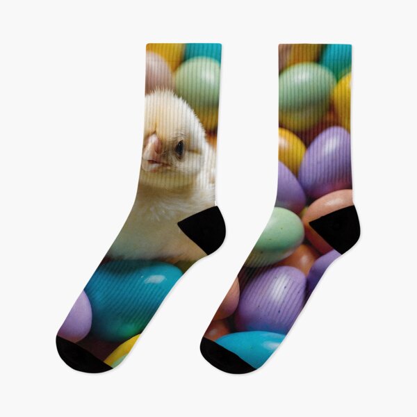 Item preview, Adorable cute easter chicken playing in cute colorful eggs designed and sold by SassyArtistry.