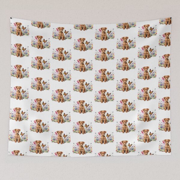 Item preview, Irish Terrier Puppy With Spring Flowers designed and sold by TheAnimalZ00.