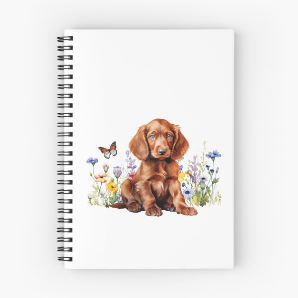 Item preview, Irish Setter Puppy With Spring Flowers designed and sold by TheAnimalZ00.