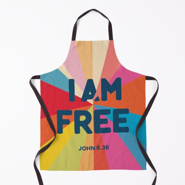 Item preview, Christian Minimalist Typography Illustration: I AM FREE - Vibrant Inspirational Art designed and sold by HahaHandlesHub.