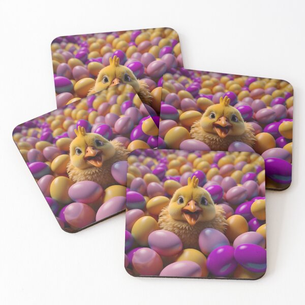 Item preview, Chicken sitting in pink easter eggs designed and sold by SassyArtistry.