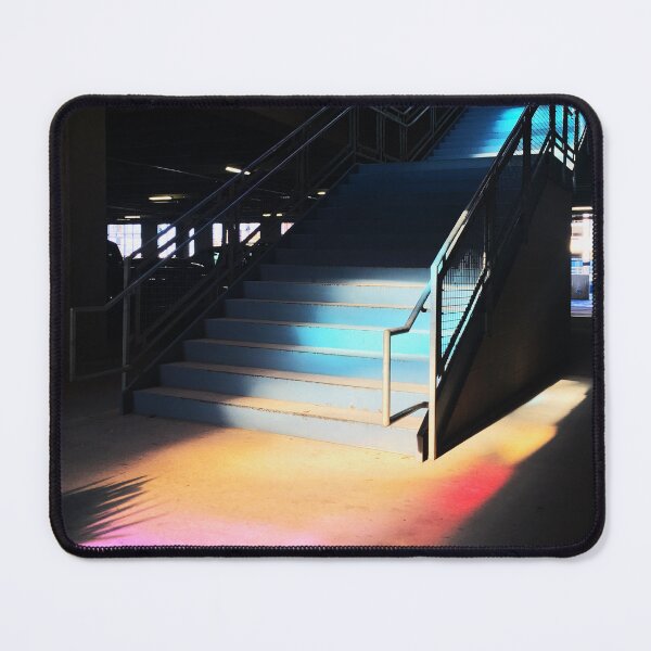 Item preview, Colorful Light Filtered Through Colored Windows at San Antonio Airport Parking Garage designed and sold by Mirandaforeva.
