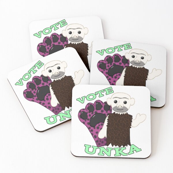 Item preview, VOTE UNKA  caveman puppet designed and sold by WumpMucket.
