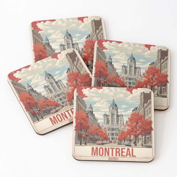 Item preview, Montreal Quebec Canada Vintage Travel Poster Tourism designed and sold by TravelersGems.