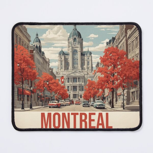 Item preview, Montreal Quebec Canada Vintage Travel Poster Tourism designed and sold by TravelersGems.