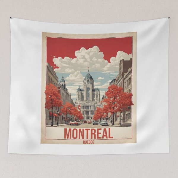 Item preview, Montreal Quebec Canada Vintage Travel Poster Tourism designed and sold by TravelersGems.