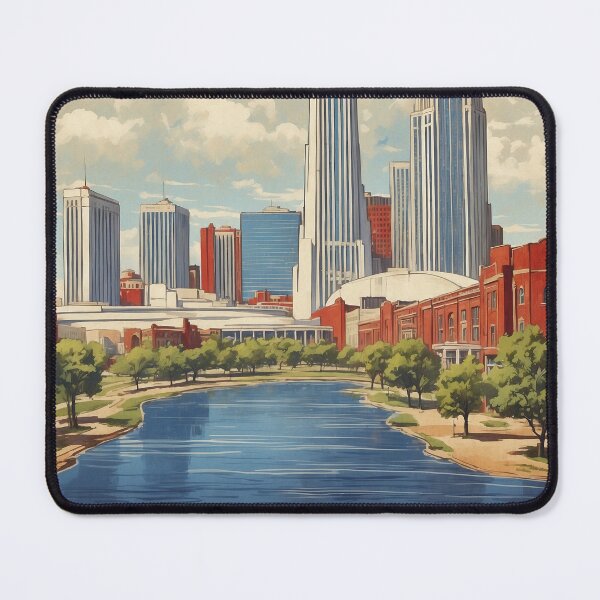 Item preview, Oklahoma City USA Vintage Travel Poster Tourism  designed and sold by TravelersGems.
