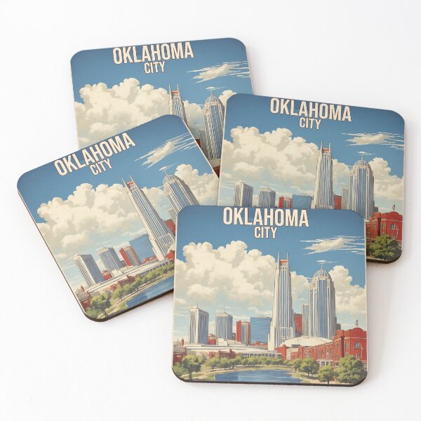 Item preview, Oklahoma City USA Vintage Travel Poster Tourism  designed and sold by TravelersGems.