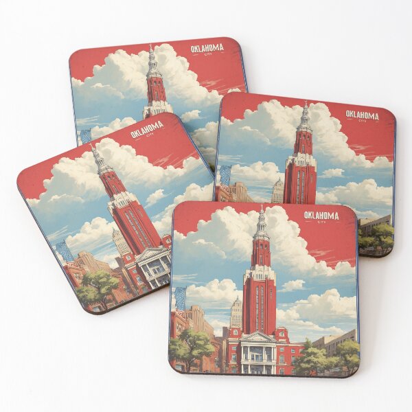 Item preview, Oklahoma City USA Vintage Travel Poster Tourism  designed and sold by TravelersGems.
