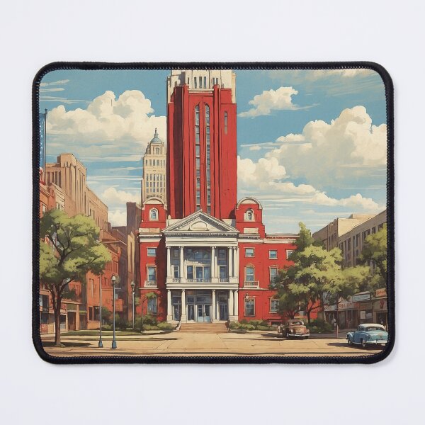 Item preview, Oklahoma City USA Vintage Travel Poster Tourism  designed and sold by TravelersGems.