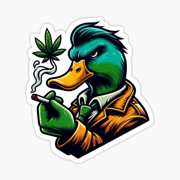 Item preview, Chill duck: Smoking Weed Design designed and sold by Barbaventuras.