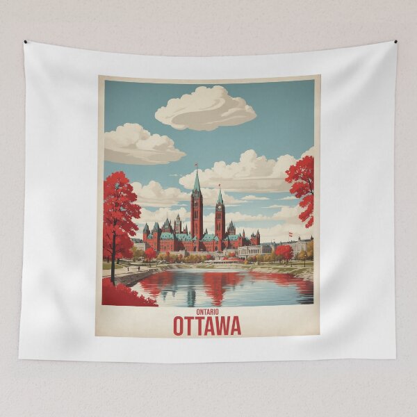 Item preview, Ottawa Canada Vintage Travel Poster Tourism designed and sold by TravelersGems.