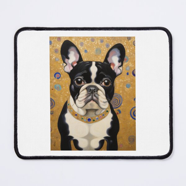 Item preview, French Bulldog Portrait Art Nouveau Gustav Klimt  designed and sold by retrographics.