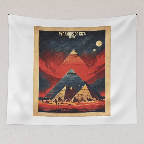 Item preview, Egypt Pyramids of Giza Starry Night Vintage Poster Tourism designed and sold by TravelersGems.