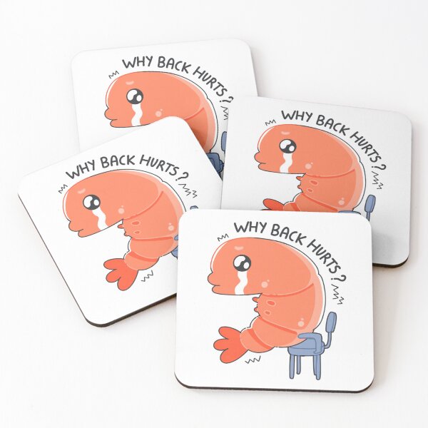 Item preview, My back hurts why? Funny shrimp kawaii designed and sold by Kawabijutsu21.
