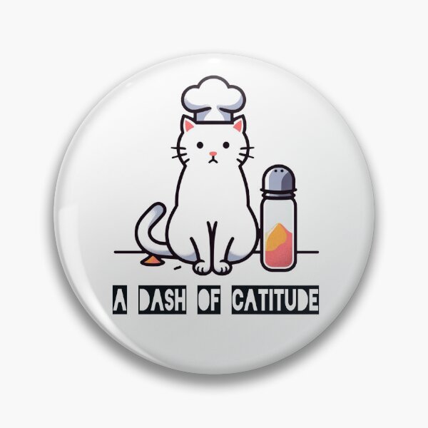 Item preview, Minimalist A Dash of Cattitude Kitchen Art  designed and sold by RetroPop23.