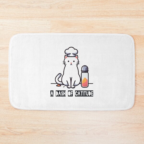 Item preview, Minimalist A Dash of Cattitude Kitchen Art  designed and sold by RetroPop23.