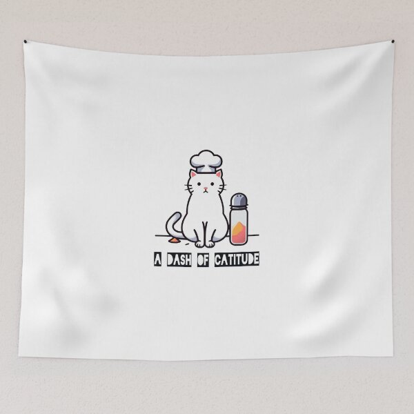 Item preview, Minimalist A Dash of Cattitude Kitchen Art  designed and sold by RetroPop23.
