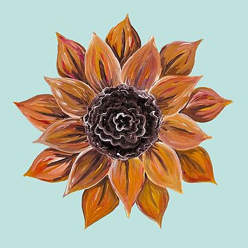 Artwork thumbnail, Fiery Kansas Sunflower by Bekah Grace