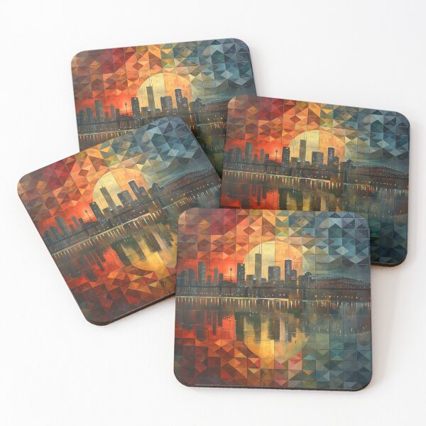 Item preview, Colorful panoramic geometric pattern print designed and sold by dcrc.