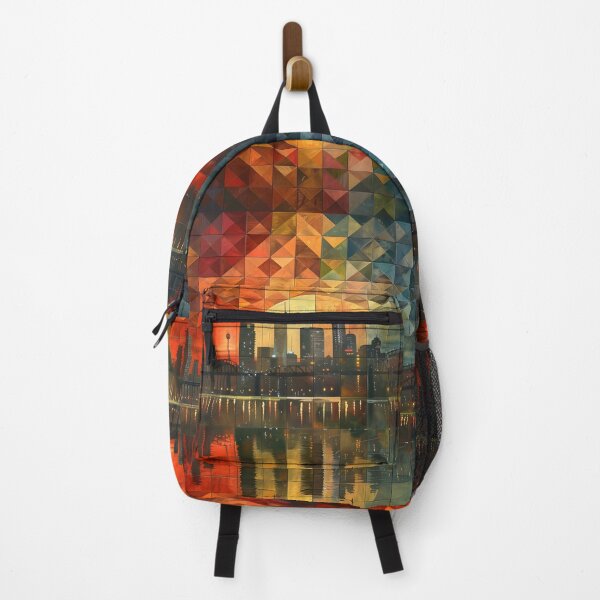 Item preview, Colorful panoramic geometric pattern print designed and sold by dcrc.