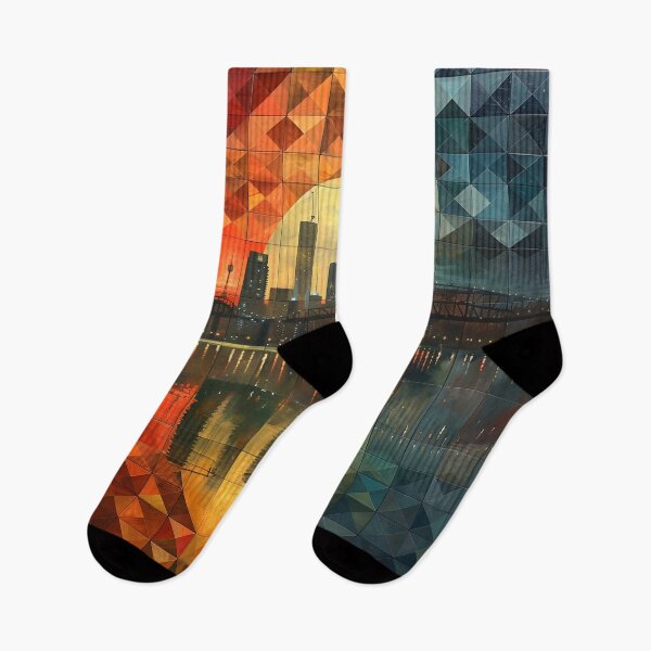 Item preview, Colorful panoramic geometric pattern print designed and sold by dcrc.