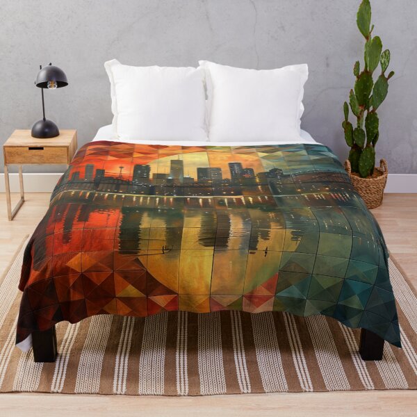 Item preview, Colorful panoramic geometric pattern print designed and sold by dcrc.