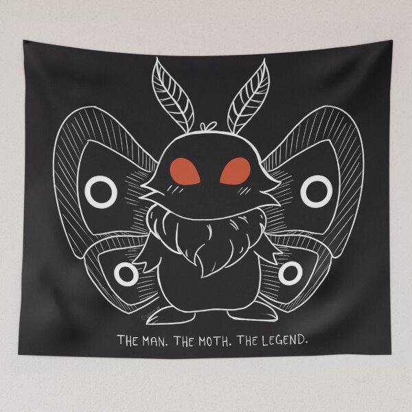 Item preview, The Man The Moth The Legend (black background) designed and sold by SarahJArtworks.