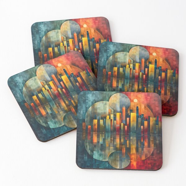 Item preview, Colorful panoramic geometric pattern print designed and sold by dcrc.
