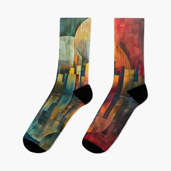 Item preview, Colorful panoramic geometric pattern print designed and sold by dcrc.