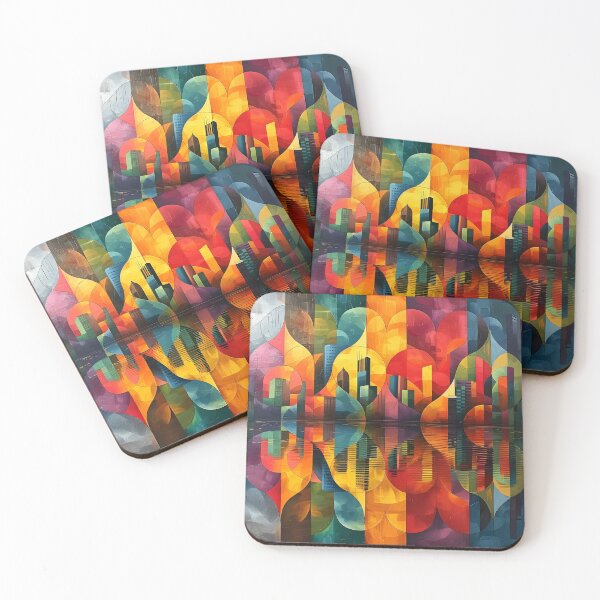 Item preview, colorful panoramic geometric pattern print designed and sold by dcrc.