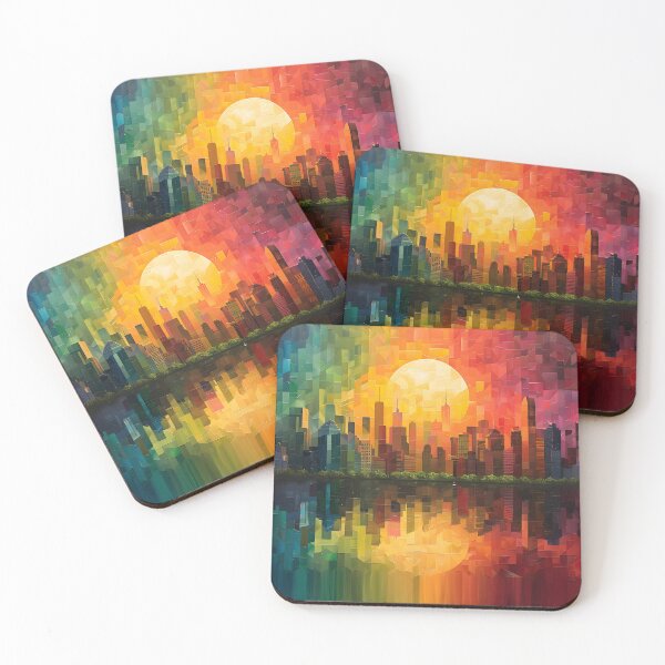 Item preview, colorful panoramic geometric pattern print designed and sold by dcrc.