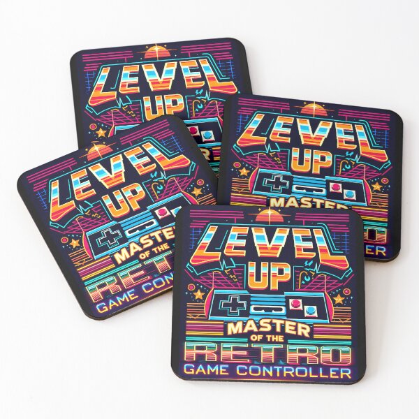 Item preview, Level Up Master of Retro Game, typography, retro designed and sold by maxmaj.